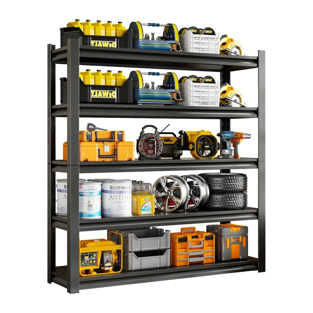 59" W Garage Shelving Unit, Garage Storage Shelves 3000LBS Heavy Duty Sh...