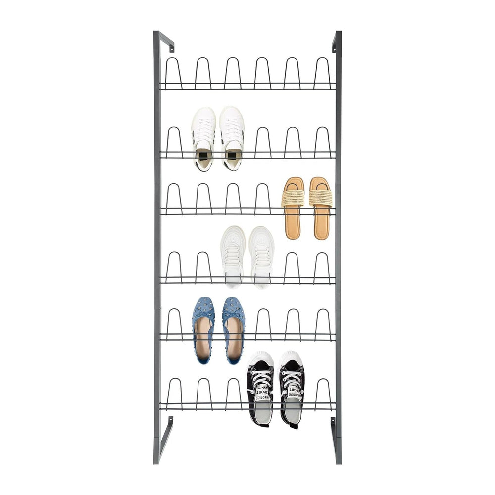 6 Tiers Metal Hanging Shoe Rack for 18 Pairs, Space-Saving Shoe Storage Shelf...