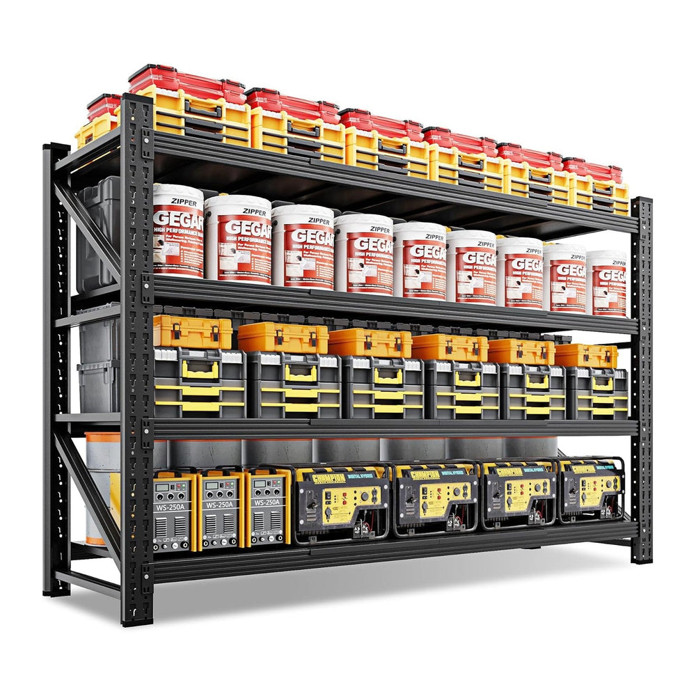 79" Wide Metal Garage Shelves, 7000LBS Storage Shelving Heavy Duty, Stan...