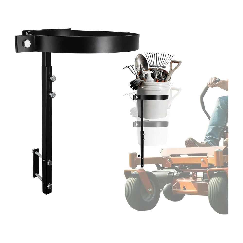 Adjustable 5 Gallon Trash Bucket Holder for Zero Turn Mowers, 11.2" Diam...
