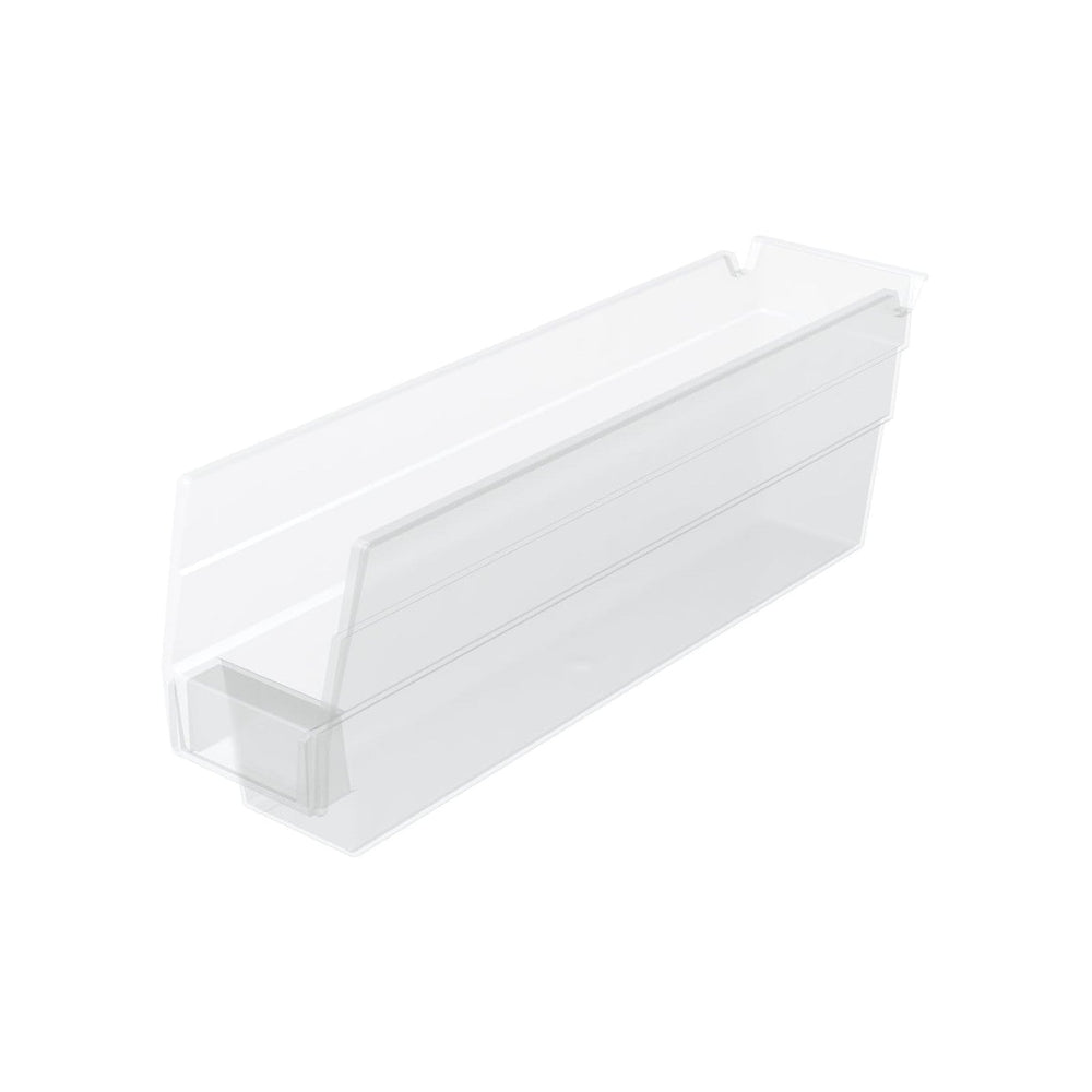 Akro-Mils 30110 Heavy Duty Plastic Shelf Bins, 12"x 3"x 4", Cl...