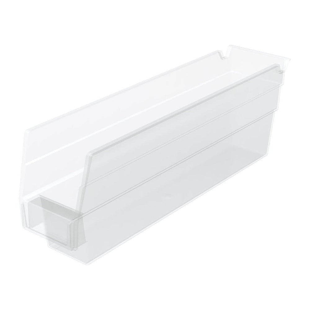 Akro-Mils 30110 Heavy Duty Plastic Shelf Bins, 12"x 3"x 4", Cl...