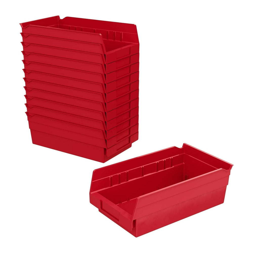 Akro-Mils 30130 Plastic Shelf Bins, Heavy Duty Storage Bins (12-Pk)
