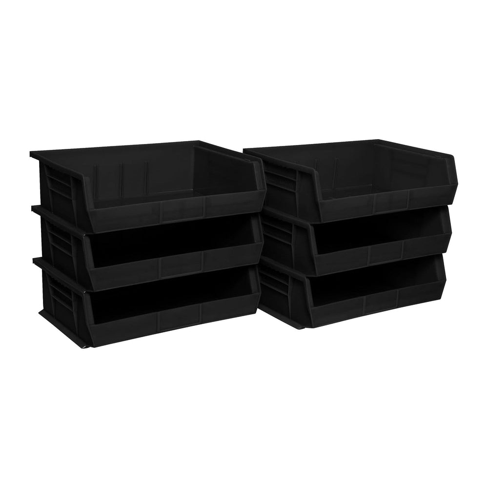 Akro-Mils 30255 AkroBins Plastic Storage Bins, 11"x16"x5", Bla...