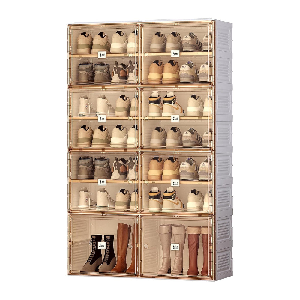 ANTBOX Portable Shoe Rack Organizer for Closet Entryway, Stackable Sneaker St...