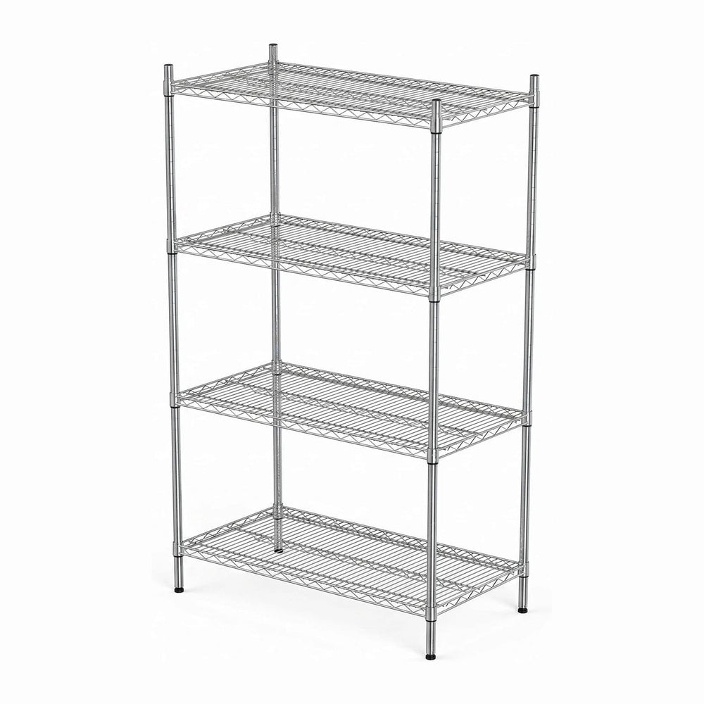 APLSS NSF 4-Tier Chrome Storage Shelves, 18"x36"x63", Dry Envi...
