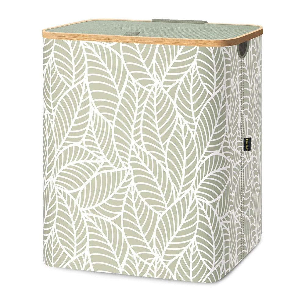 BALEINE Laundry Hamper with Lid, Tall Laundry Baskets with Bamboo Pull Handles
