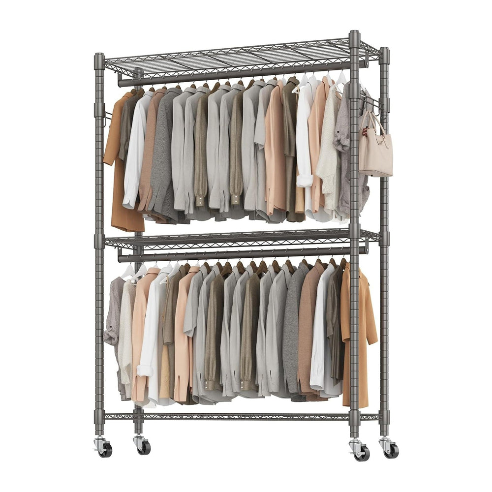 BATHWA Clothes Racks for Hanging Clothes, 25 mm tube Heavy Duty 47.3"W x...