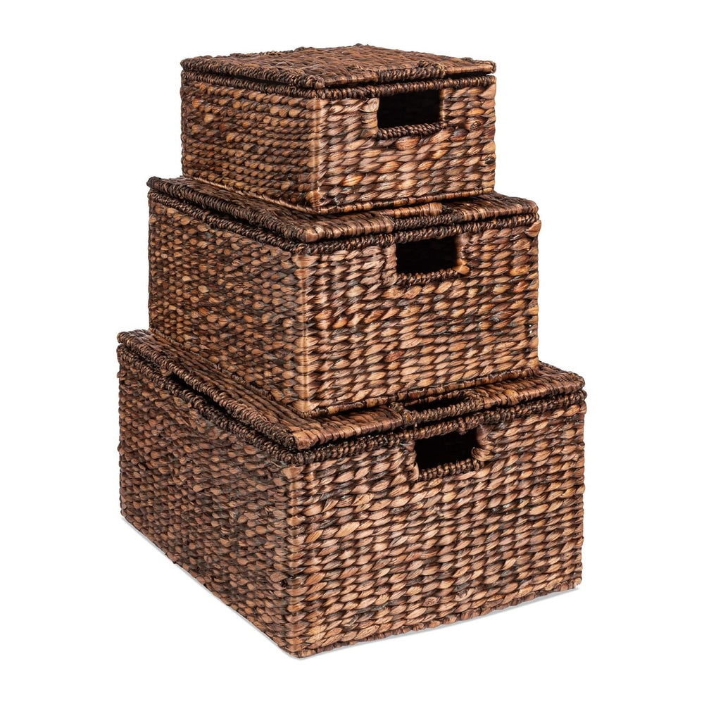 Best Choice Products Set Of 3 X-Large Multipurpose Hyacinth Storage Baskets, ...