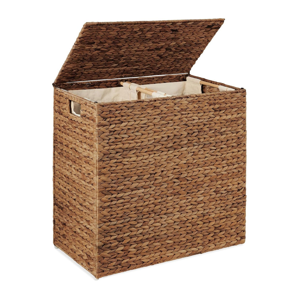 Best Choice Products X-Large Laundry Hamper with Lid, Natural Handwoven Hyaci...