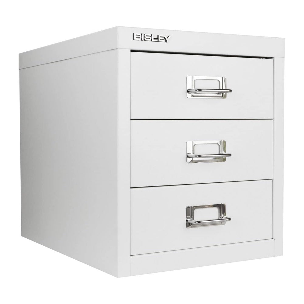 Bisley 3-Drawer Steel MultiDrawer Cabinet - Traffic White