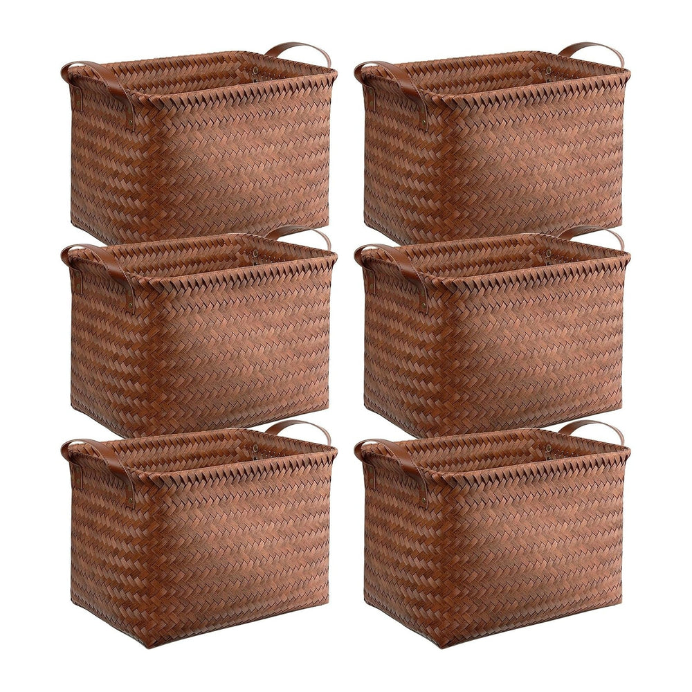 BROWNLILY Handwoven Clothes Basket Laundry Hampers Large Wicker Storage Baske...