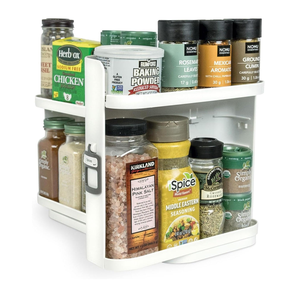 Cabinet Caddy SNAP! Spice Rack Organizer for Cabinet, 4 Adjustable Shelves
