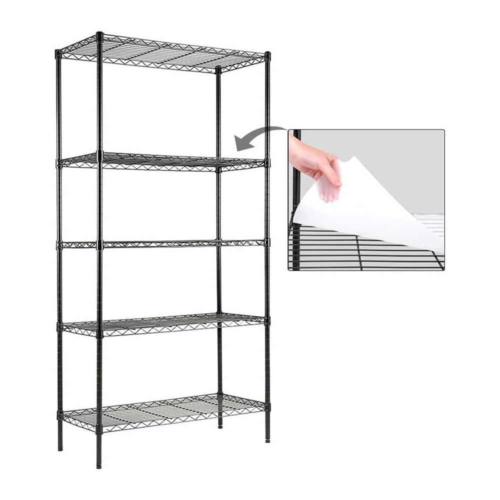 Catalina Creations 4-Shelf Wire Shelving Rack with 4-Shelf Liners, Adjustable...
