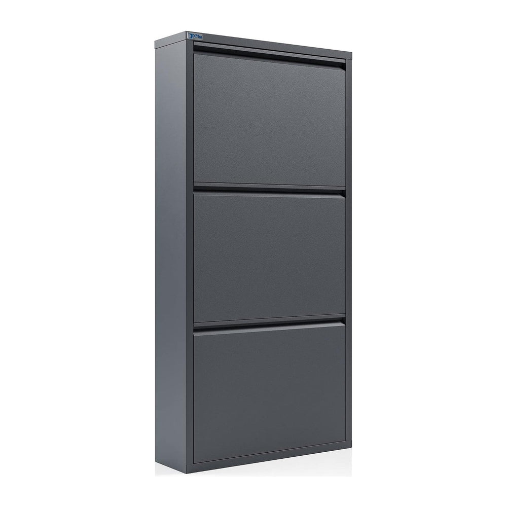 CEHA 3 Tier Metal Shoe Cabinet with Cover, Durable Shoe Storage Organizer for...