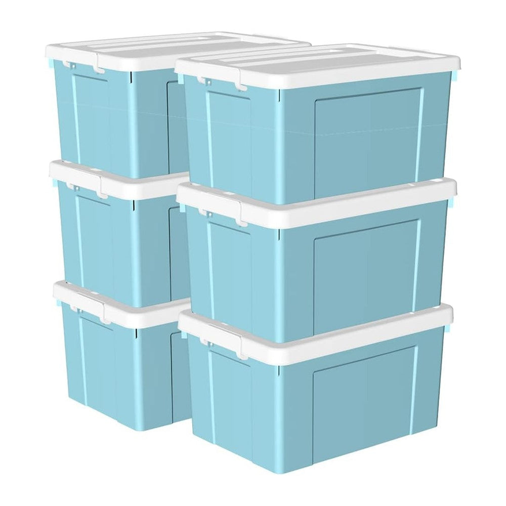 Cetomo Lidded Storage Bin with Handle, Tote Organizing Container with Wheels,...