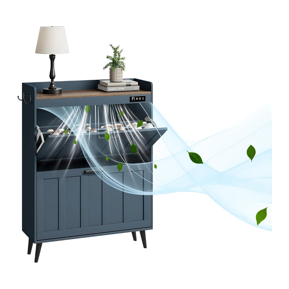 ChooChoo Shoe Storage Cabinet with 2 Flip Drawers and Deodorizer
