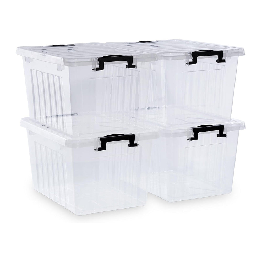 Citylife 22 QT Clear Plastic Storage Bins (4 Packs)