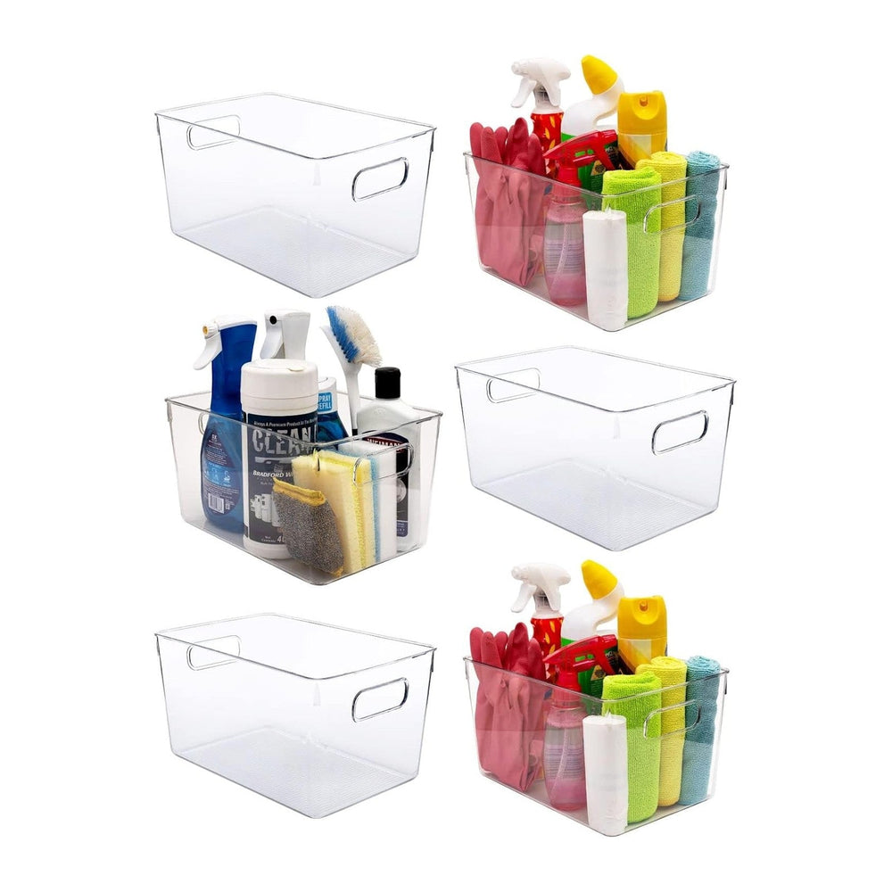 Clear Plastic Storage Bins, Laundry Room, Freezer Organizer Plastic Storage