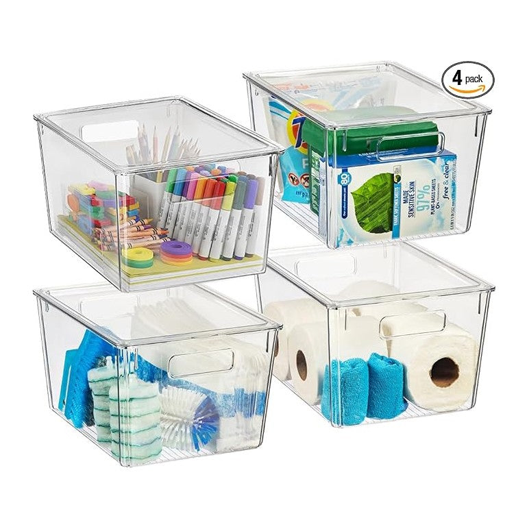 ClearSpace Plastic Storage Bins (4 Pack)