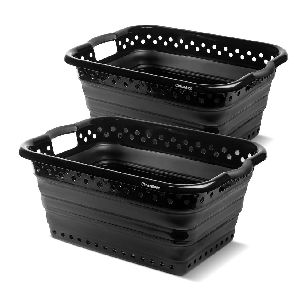 CleverMade Collapsible Laundry Basket, 39L Capacity, Foldable to 3.15 Inches,...