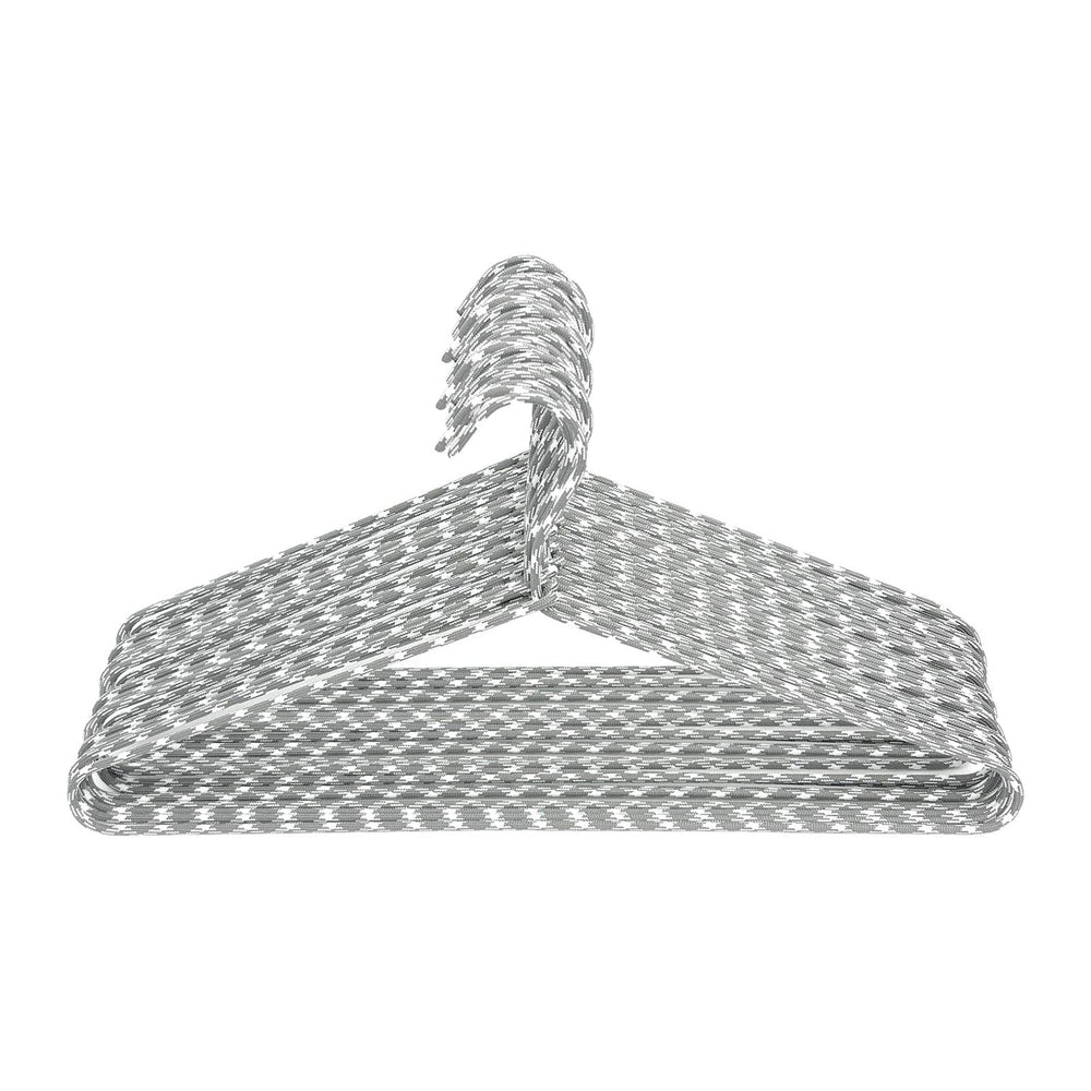 Clothes Hangers 30 Pack – Space Saving Fabric & Metal Hangers, Non-Slip P...