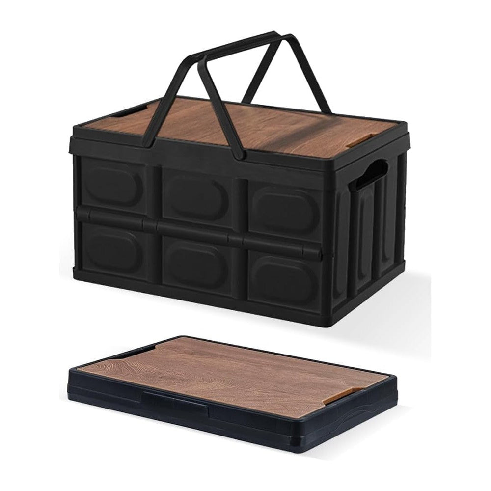 Collapsible Storage Bins Box with Lids and Handle, 13 Gallon 50L Portable Pla...