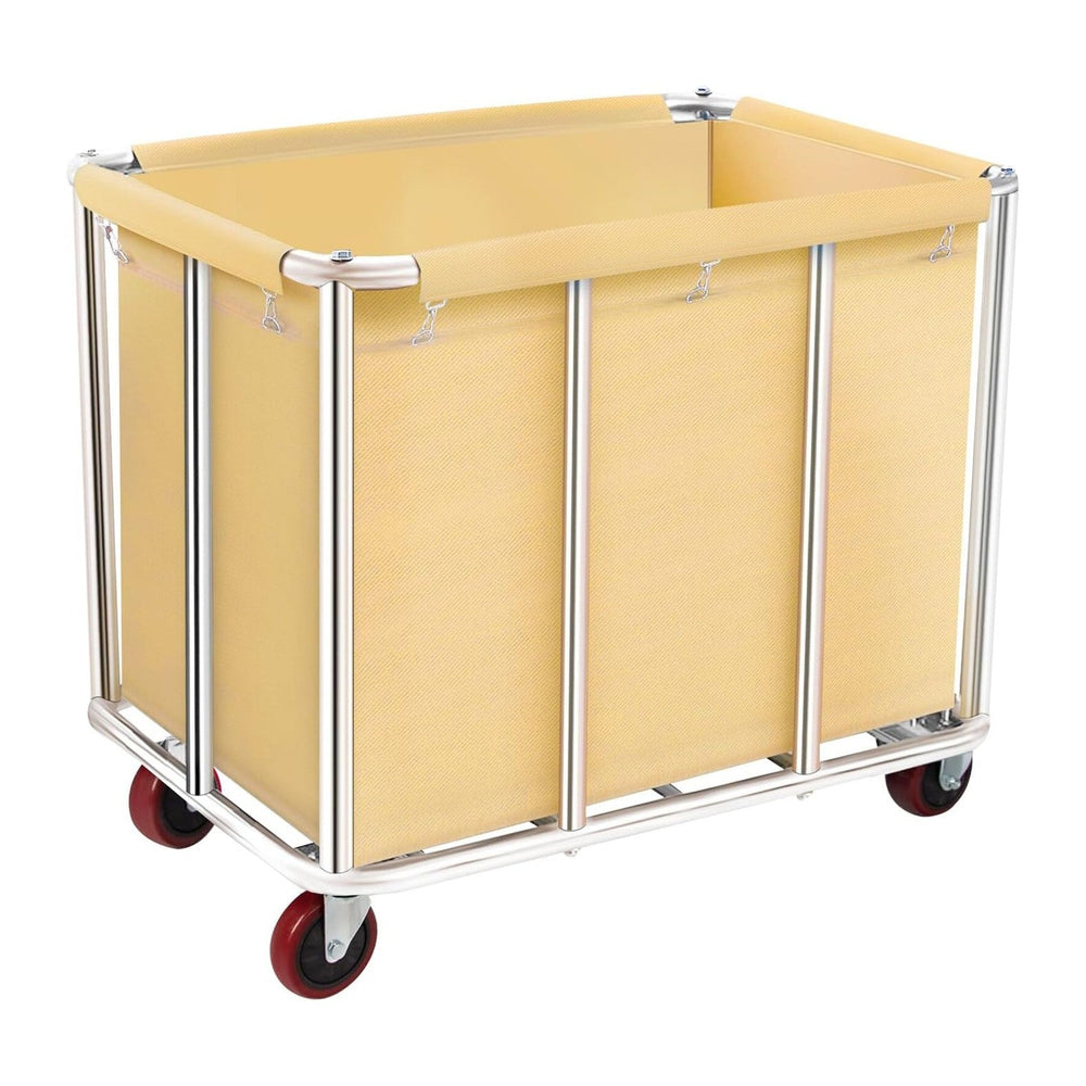 Commercial Laundry Cart with Wheels, 11.42 Bushel Large Laundry Rolling Bins ...