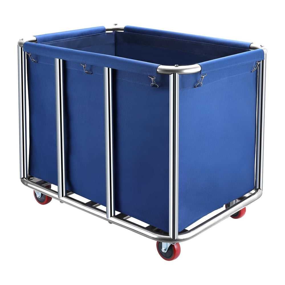 Commercial Laundry Cart with Wheels,440 lbs for Hotel,Home(Blue)