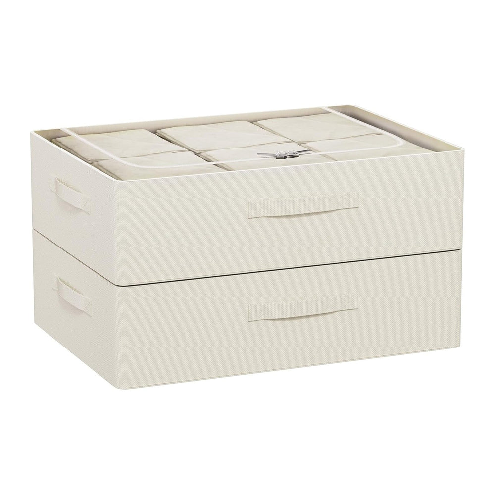 CYhom Under Bed Storage Bins Frame Storage Box Oxford Fabric Sturdy Underbed ...