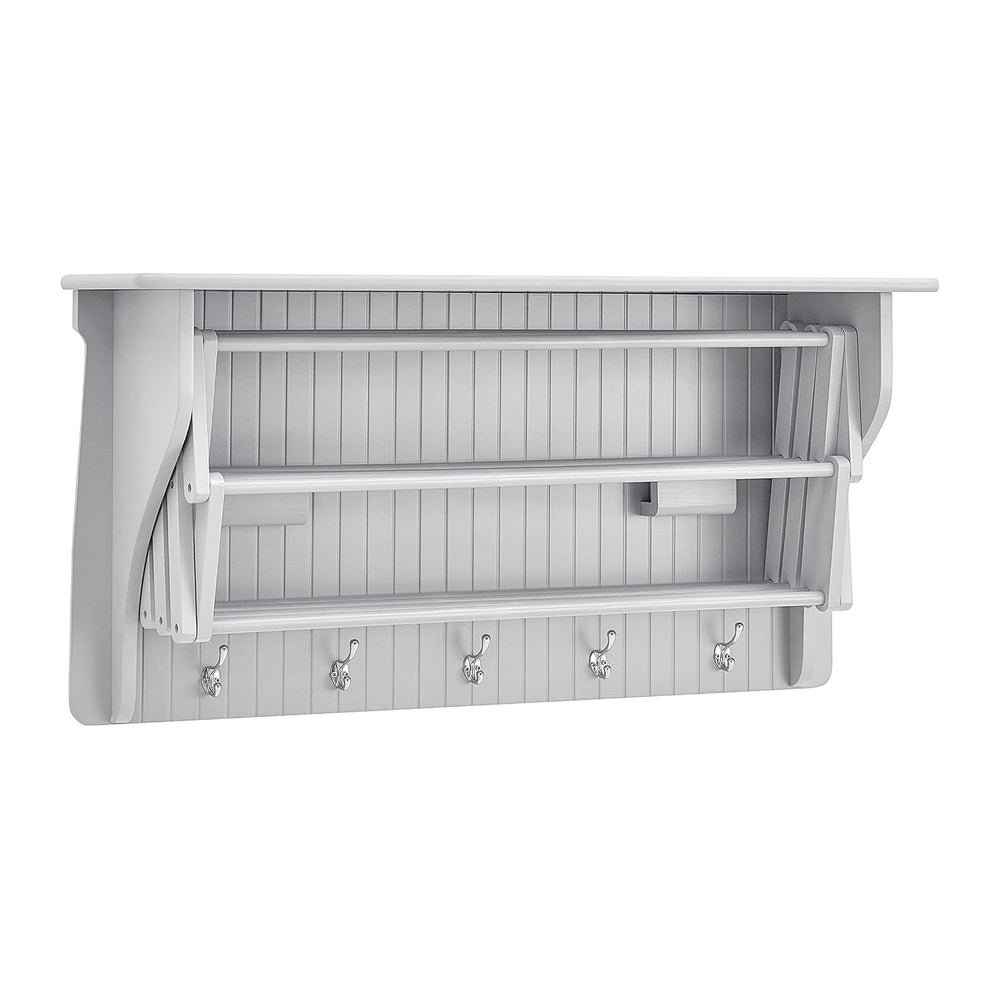 Danya B Accordion Clothes Drying Rack, Retractable, Wall Mounted Towel Rack a...