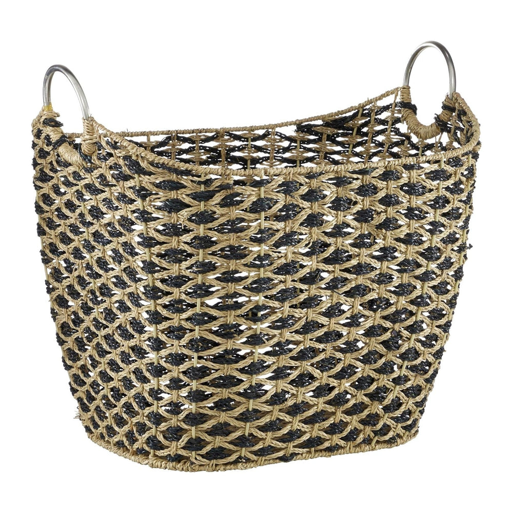 Deco 79 Seagrass Handmade Decorative and Functional Storage Basket Basket Org...
