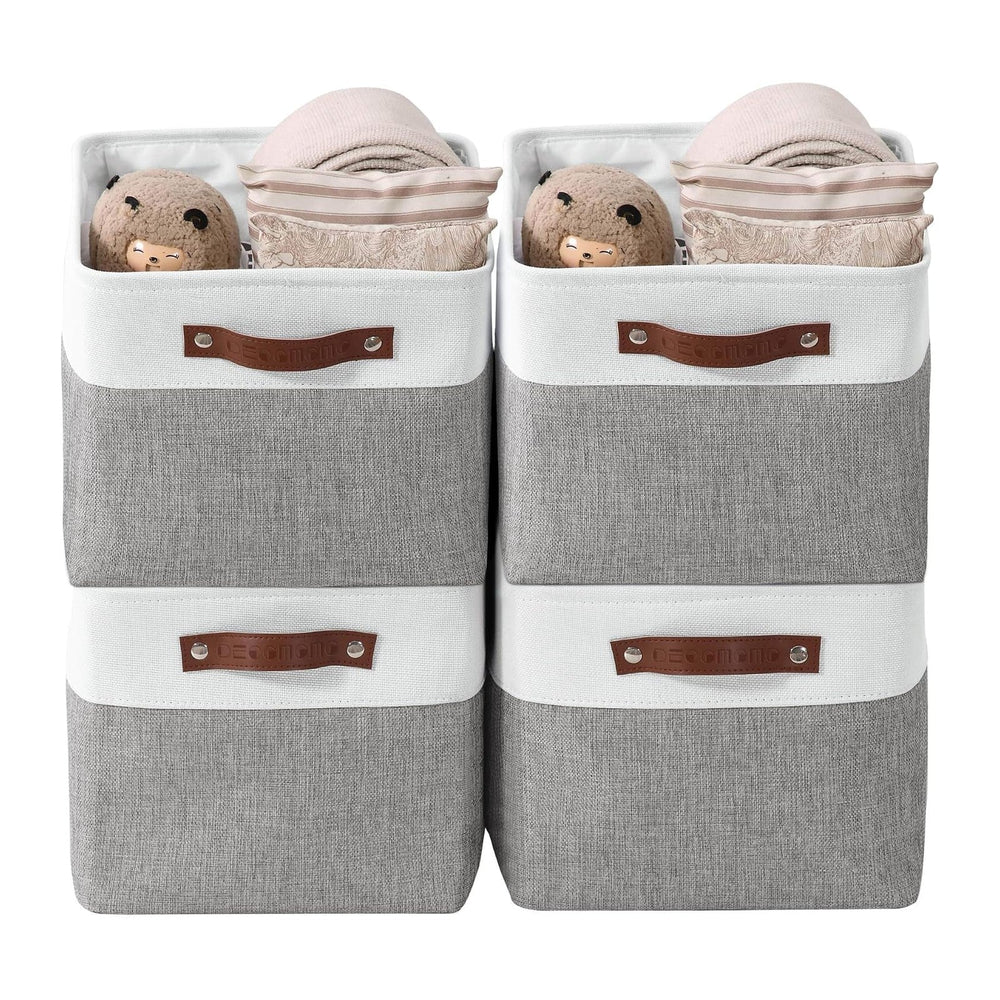 DECOMOMO Storage Bins, Extra Large Fabric Storage Baskets for Shelves 4Pack