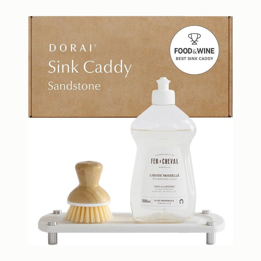 Dorai Home Stone Kitchen Sink Caddy - Diatomaceous Earth Sink Tray with Stain...