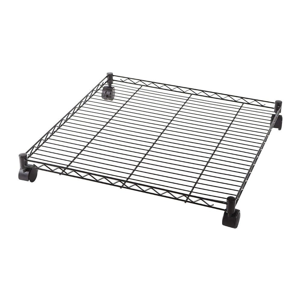 DormCo Suprima Rolling Underbed Square Shelf - Black