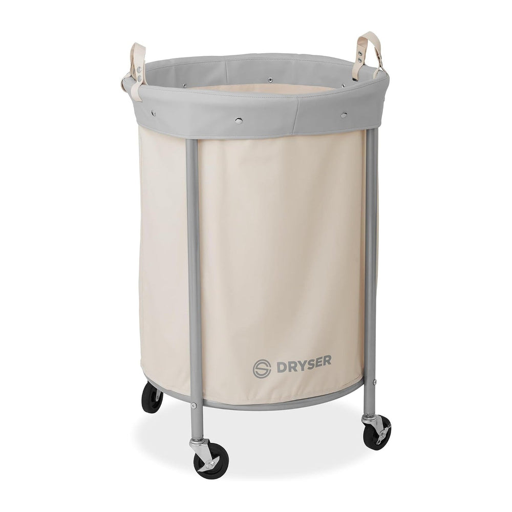 Dryser Laundry Basket with Wheels, 65 Gal. Commercial Round Rolling Laundry H...