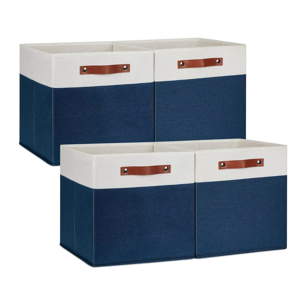 DULLEMELO 13 inch Cube Storage Bins, Gift Baskets Empty (4 Pack)
