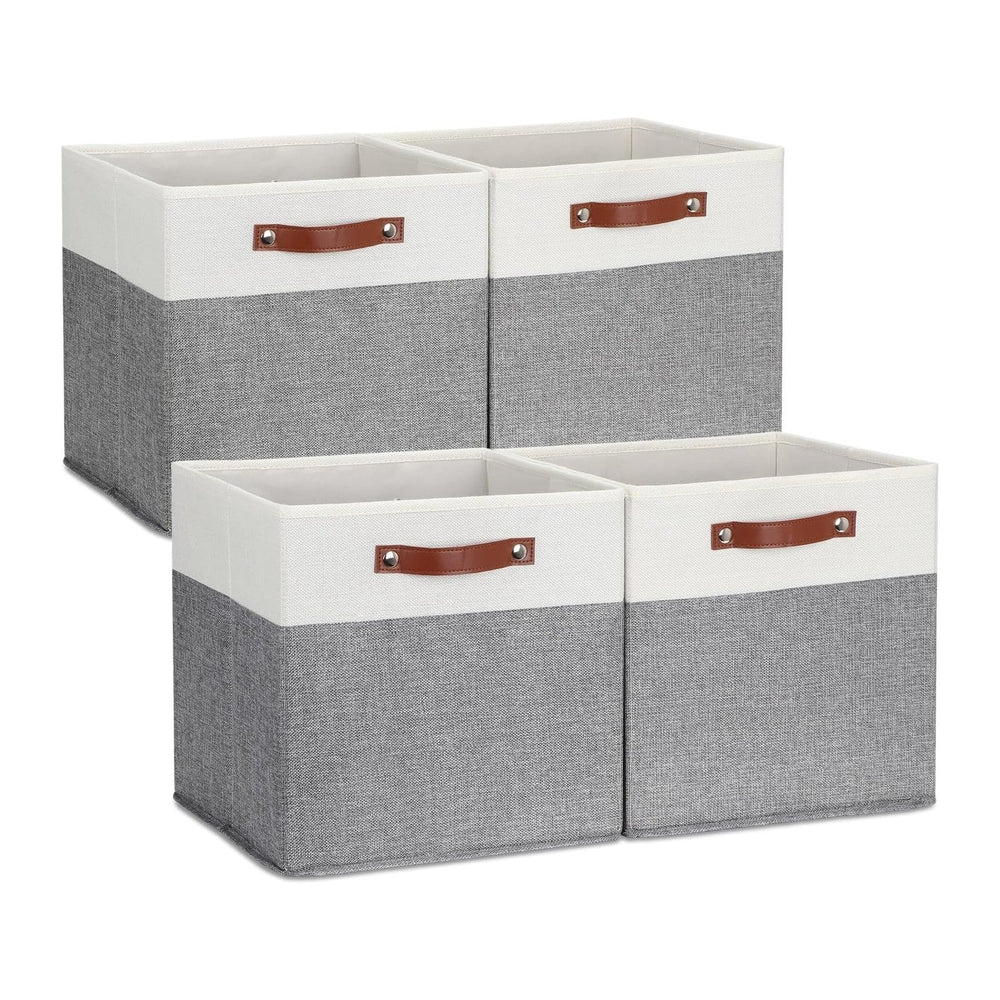 DULLEMELO Storage Cubes 13 inch, Collapsible Sturdy Cube Storage Bins (4 Pack)