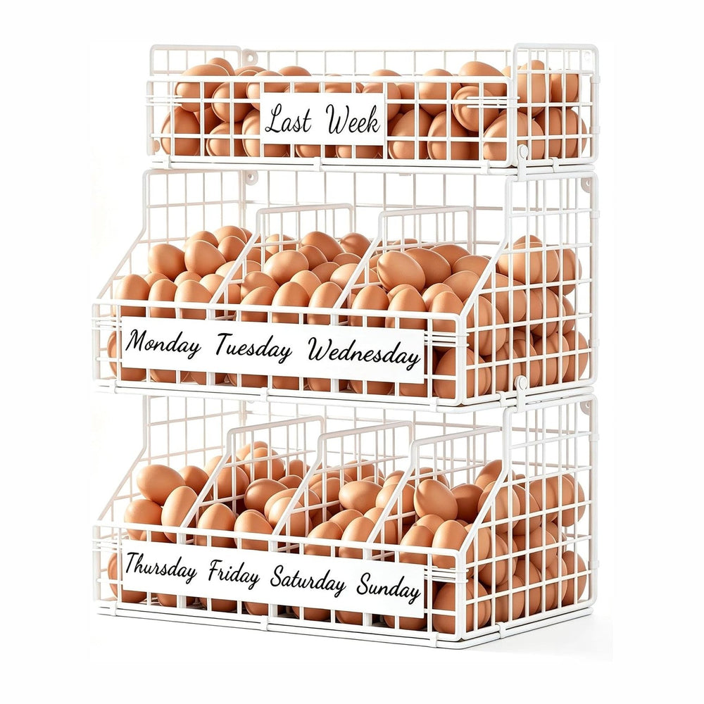 Egg Holder Countertop, Large 3T Chicken Egg Basket for Gathering Fresh Eggs
