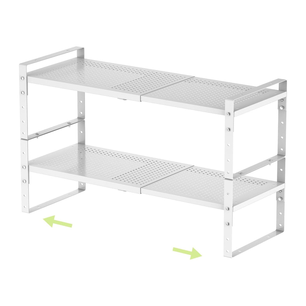 Expandable Shoe Rack Heavy-Duty Closet Organizer Adjustable Shelf Stackable M...