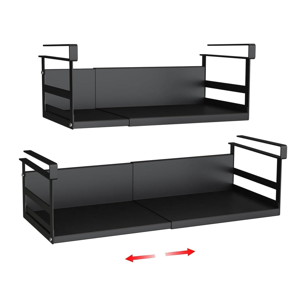 Expandable Under Cabinet Shelf Organizer with 0.94-Inch Thick Clips, Heavy Du...