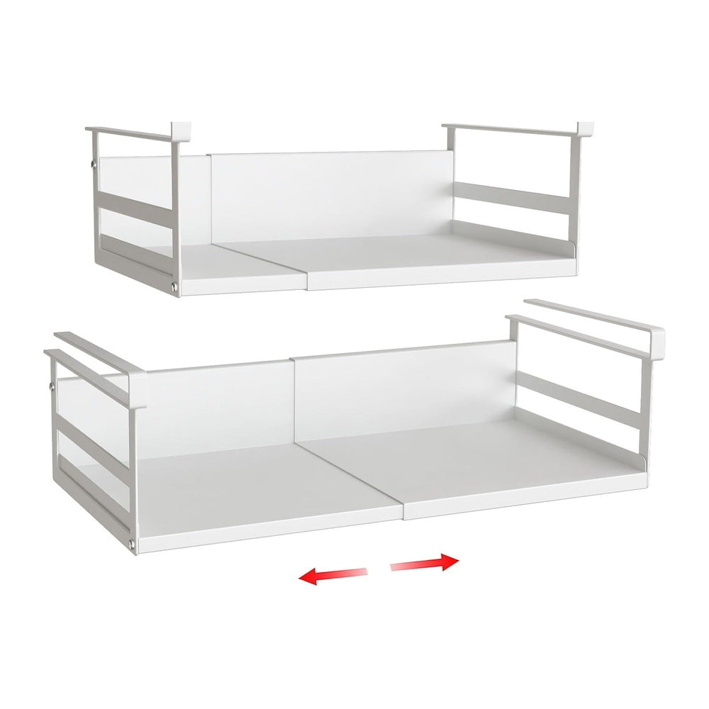 Expandable Under Cabinet Shelf Organizer with 0.94-Inch Thick Clips, Heavy Du...