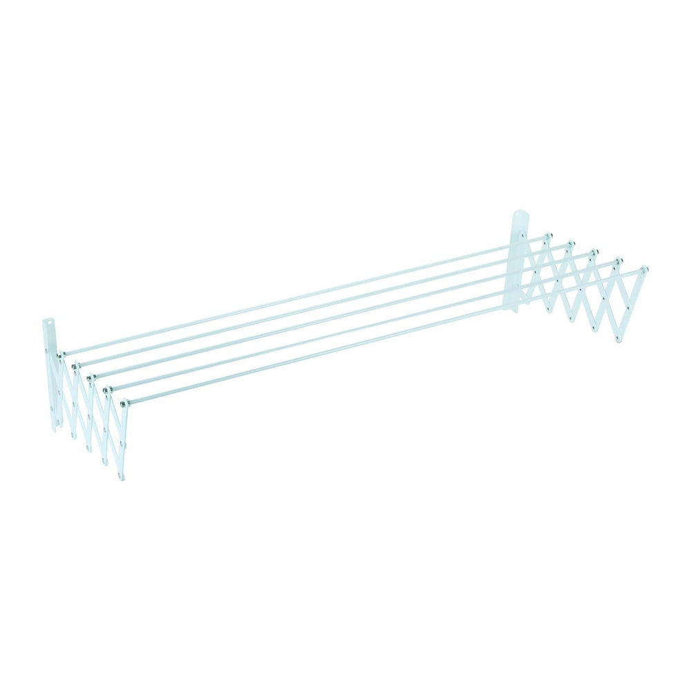 EXTENDABLE Wall Mounted White Clothes Airer 80 cm, Steel 80 x 78 x 26.5 cm
