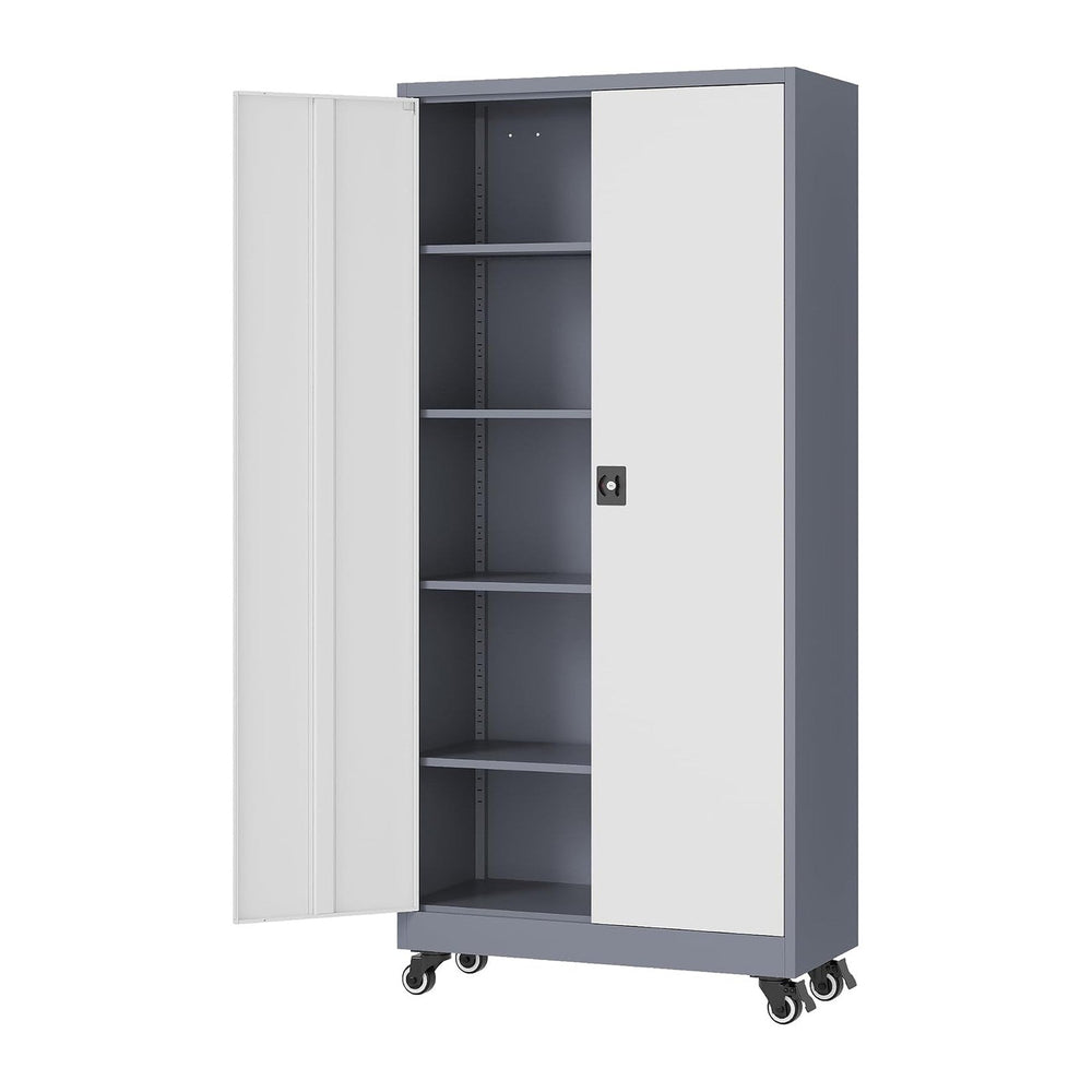 Fesbos Metal Rolling Storage Cabinet-74.6” Tall Steel File Cabinets with Whee...