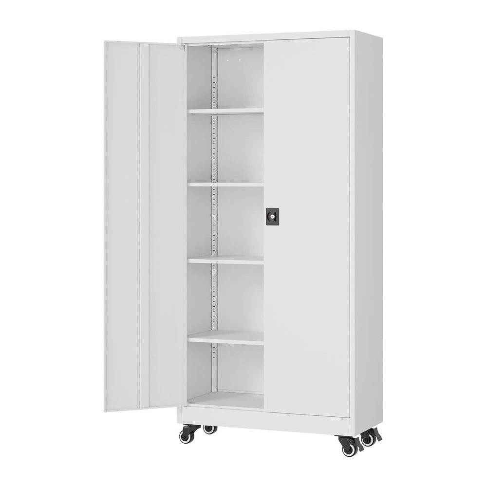 Fesbos Metal Rolling Storage Cabinet-74.6” Tall Steel File Cabinets with Whee...