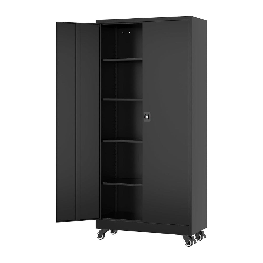 Fesbos Metal Rolling Storage Cabinet-74.6” Tall Steel File Cabinets with Whee...
