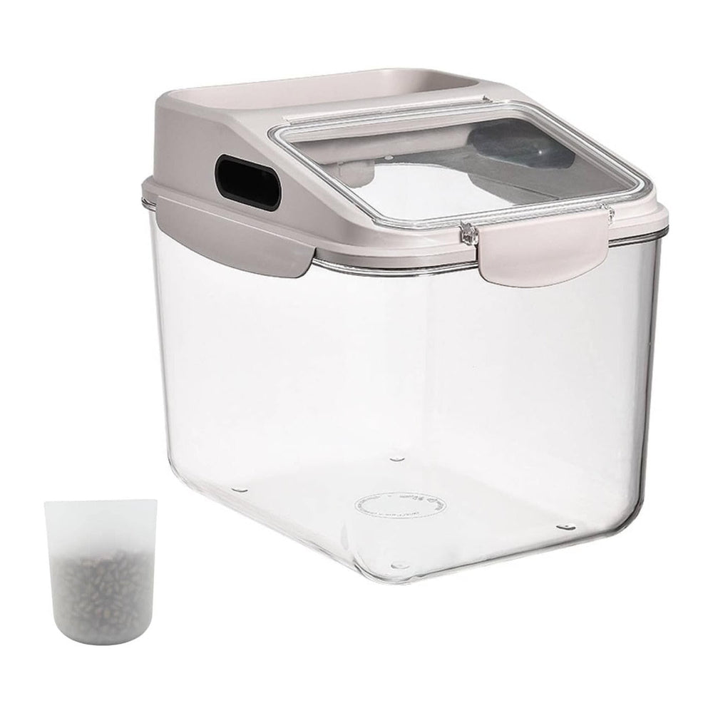 Fhiny 11LB Dog Food Storage Container, Airtight Pet Treat Bin Translucent Dry...