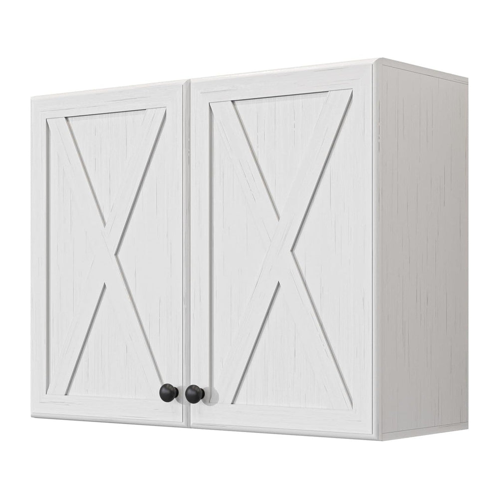 FIMELLO 30’’ Laundry Room Cabinets, Laundry Wall Cabinet Storage, Barn Door K...