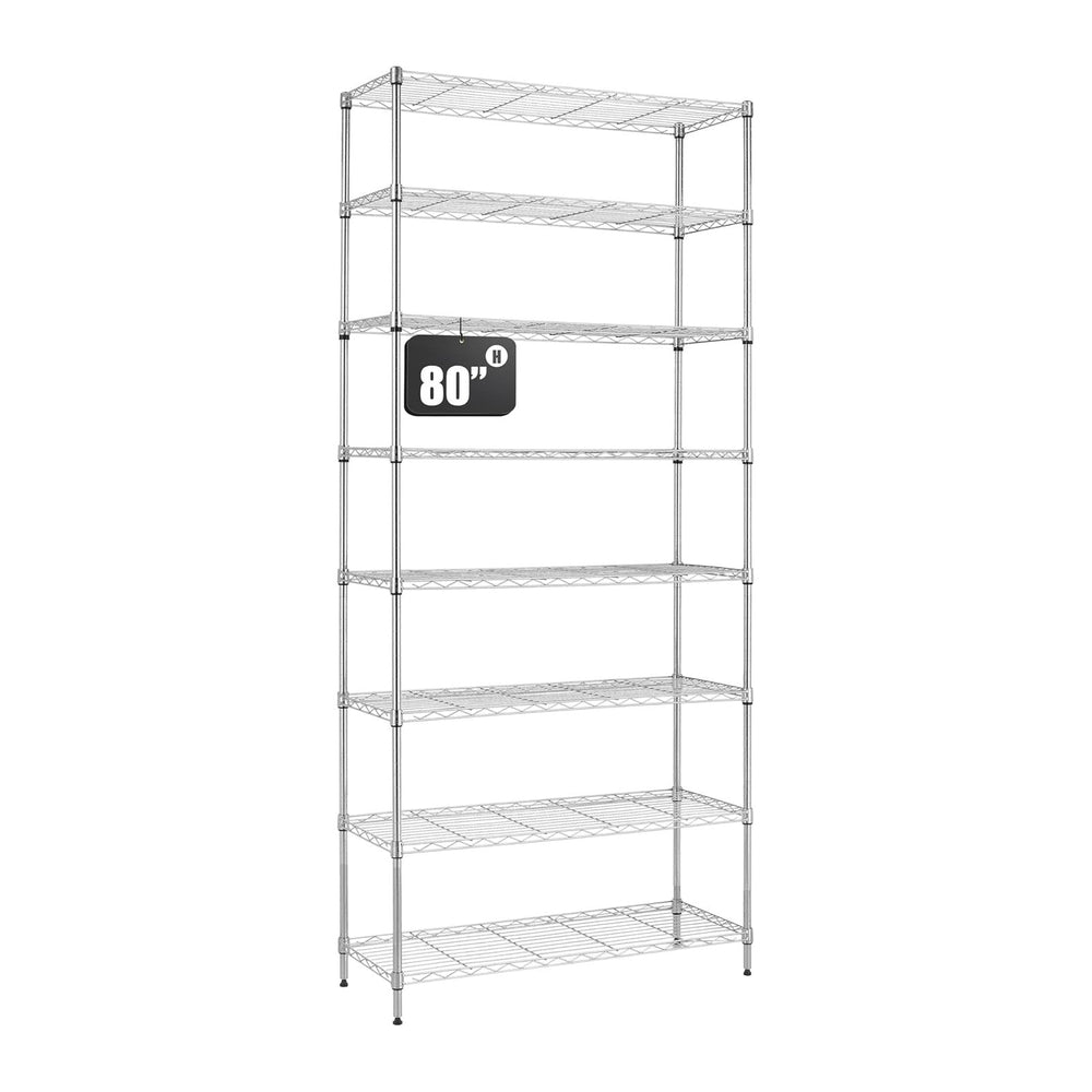 Finnhomy 8-Tier Wire Shelving Unit Adjustable Steel Wire Rack Shelving, Pantr...