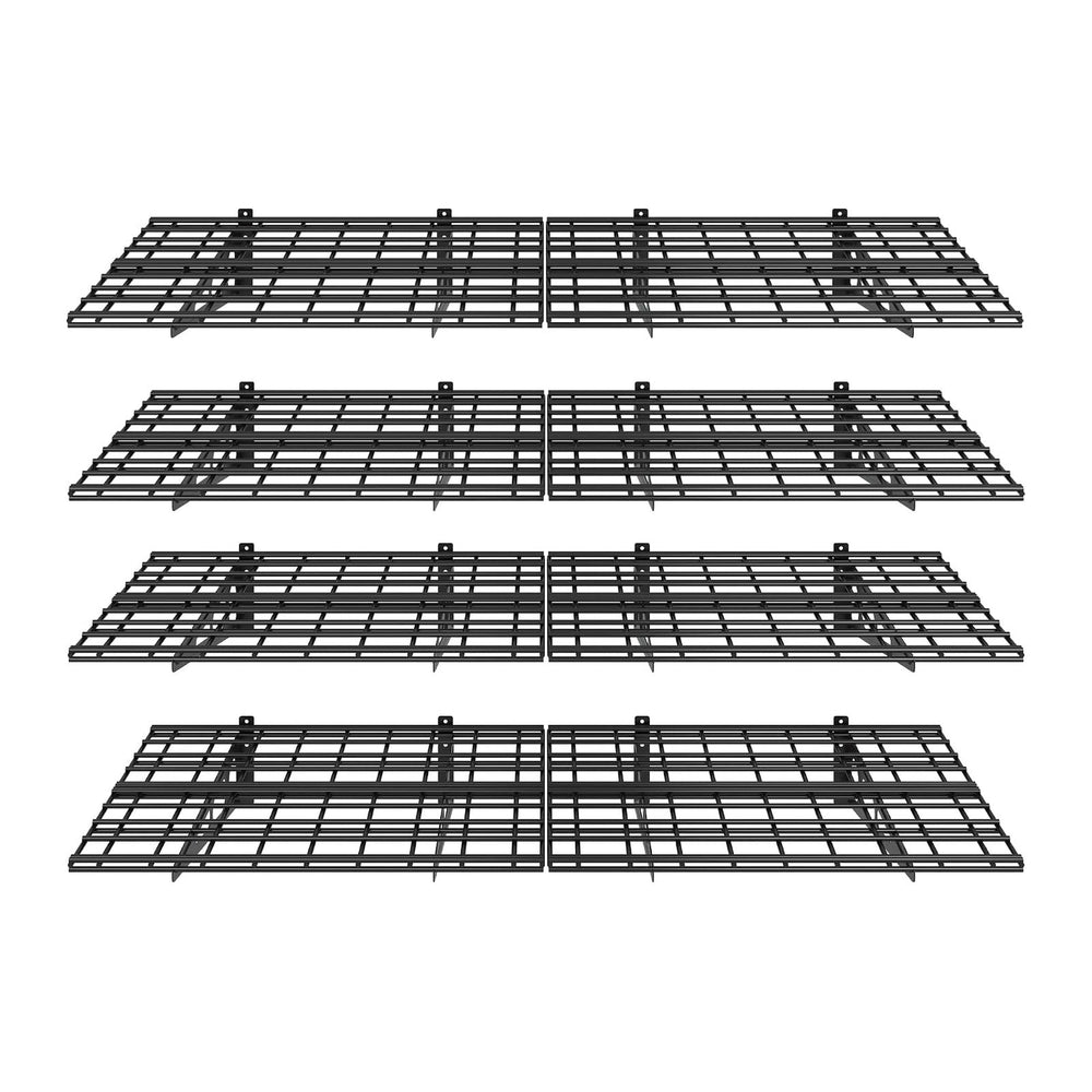 FLEXIMOUNTS 4-Pack 2x6ft 24-inch-by-72-inch Wall Shelf Garage Storage Rack Fl...